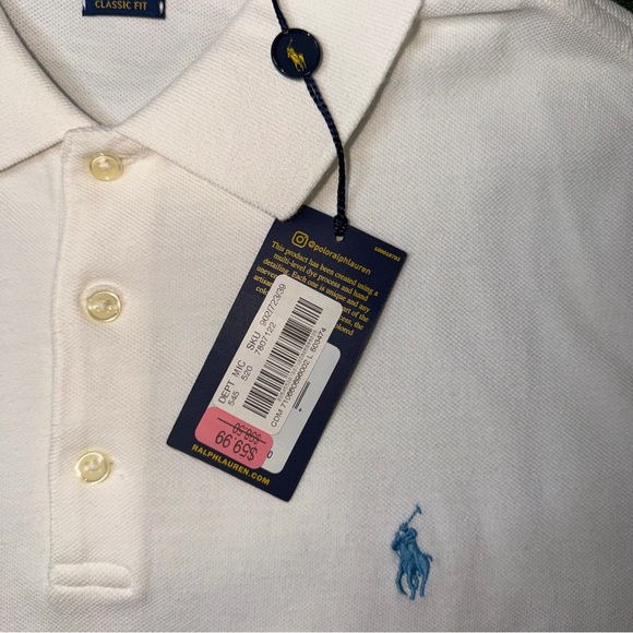 Polo by Ralph Lauren Men's White and Pink Gradient Shirt - Picture 4 of 5